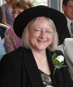 Image of Penny Gardner at Katie's wedding, with the permission of Peter Tuffy, photographer